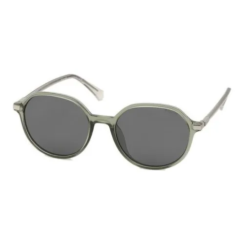 Polaroid Injection-Molded Irregular Shape Sunglasses Unisex Green Gray