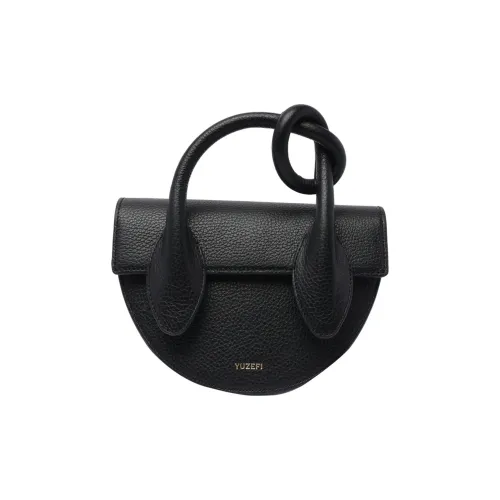 YUZEFI Calfskin Shoulder Bag, Crossbody Bag, Handbag Women's Black