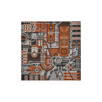 HERMES Cashmere Shawls Men's Orange
