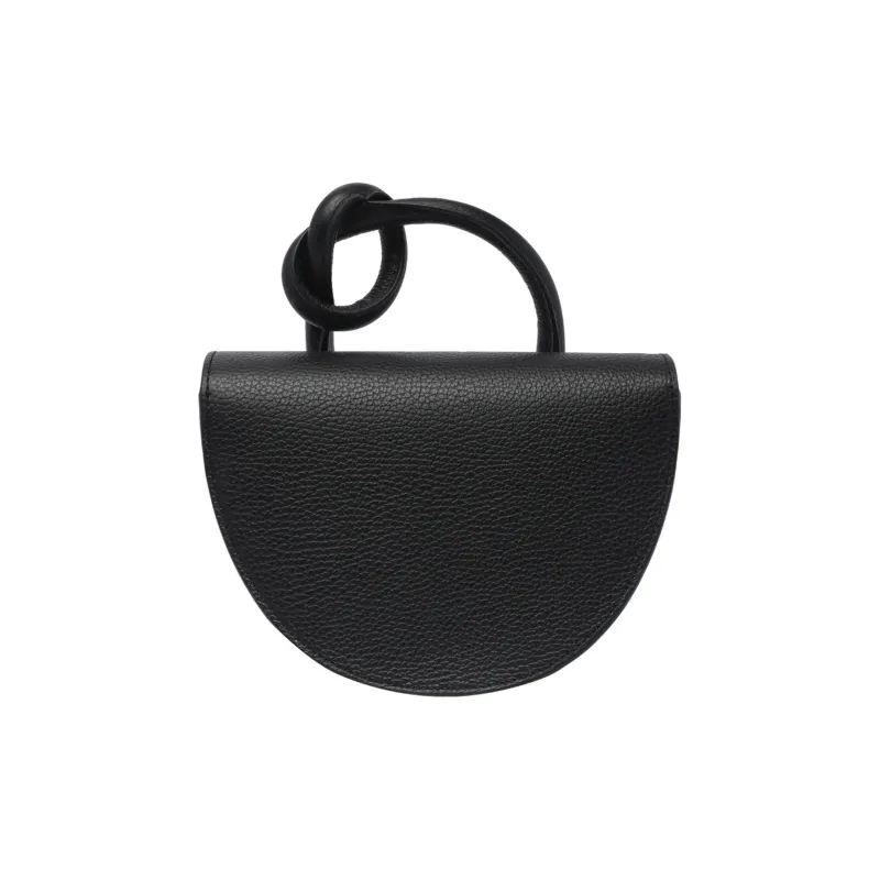 YUZEFI Calfskin Shoulder Bag, Crossbody Bag, Handbag Women's Black-2
