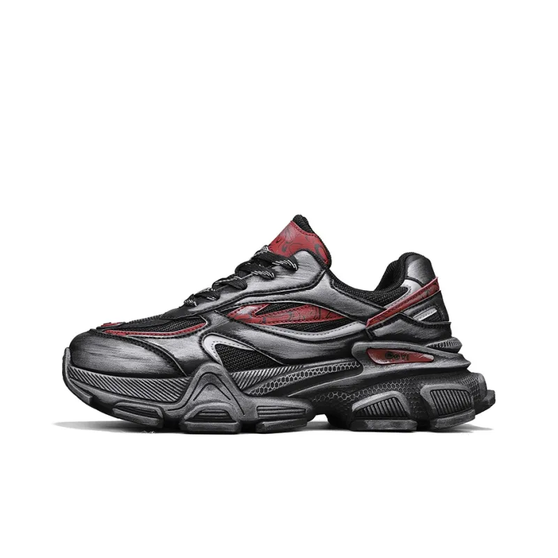 Grumpy Ram Slip Resistant Breathable Height Increasing Low Top Chunky Sneakers Men's-0