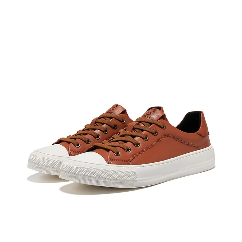OSITA RED Versatile Ro Shoes Low Top Skateboard Shoes Men's Light Brown-3