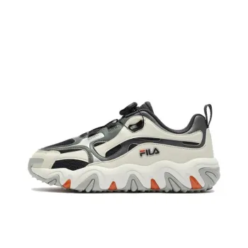 FILA KIDS Anti-Slip Wear-Resistant Low-Top Kids' Outdoor Shoes Gray Green Teenagers
