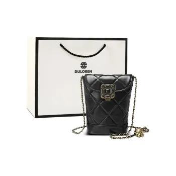 DULOREN Calfskin Crossbody Bag Regular Women's Black/Ecru