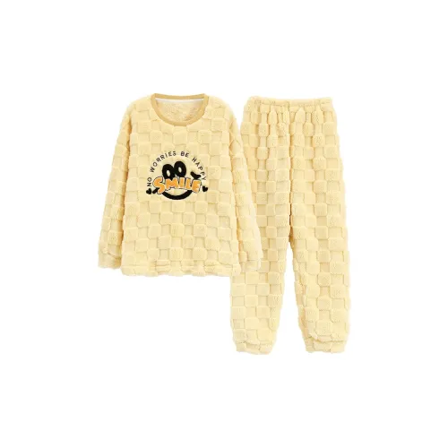 The Story Of The Flower Season Pajama Set Women's Yellow