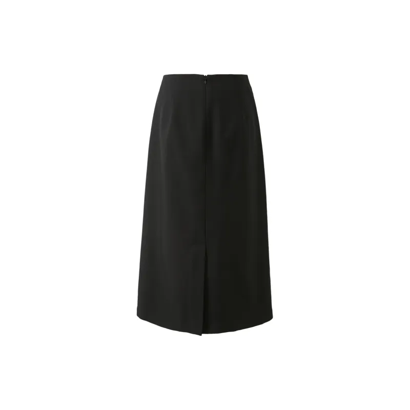 3COLOUR Casual Long Skirt Women's Classic Black-1
