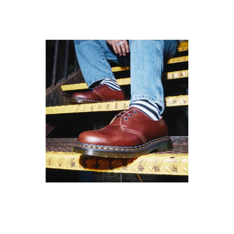 Dr.Martens 1461 Abruzzo Leather Shoes 'Brown Black'-6