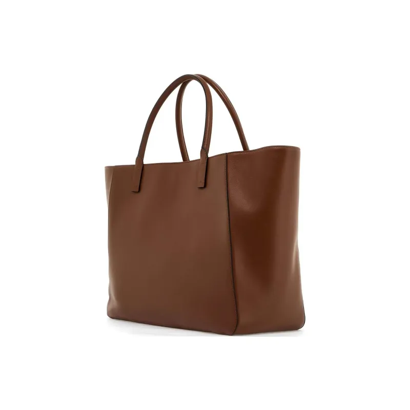 Valentino Calfskin Tote Bag Shopping Bag Handbag Women's Brown-2