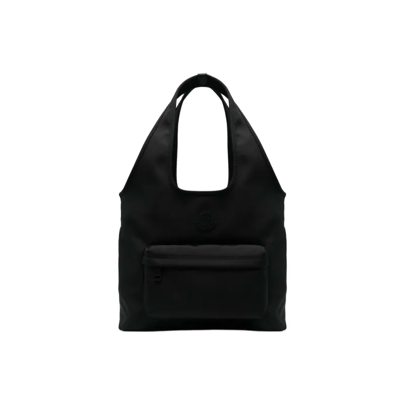 Moncler Pierrick Calfskin Tote Bag Shopping Bag Shoulder Bag Handbag Unisex Black-0