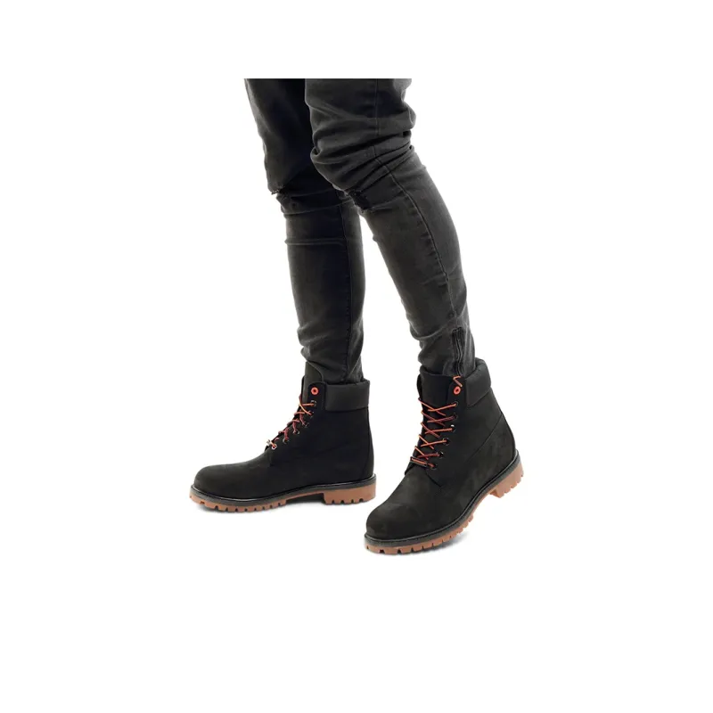 Timberland 6 Inch Premium Wide Fit Boots 'Black Nubuck'-4