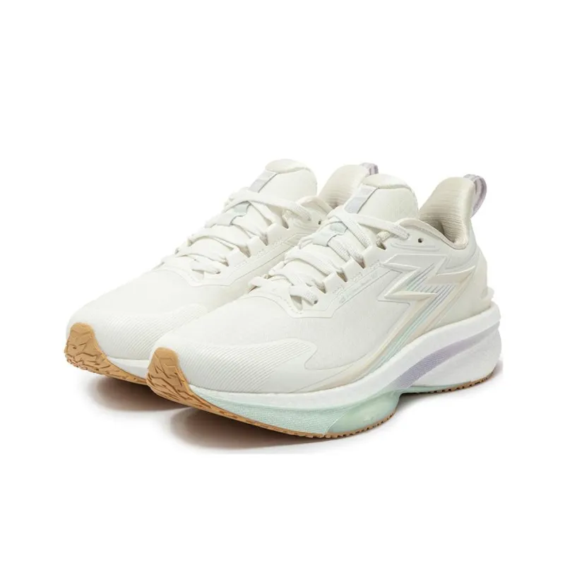 361° Anti Slip Wear Resistant Low Top Casual Running Shoes Women's White Green-2