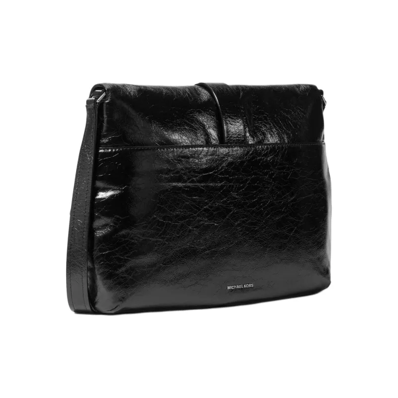 MICHAEL KORS Cow Leather Shoulder Bag Large Size Unisex Black-1