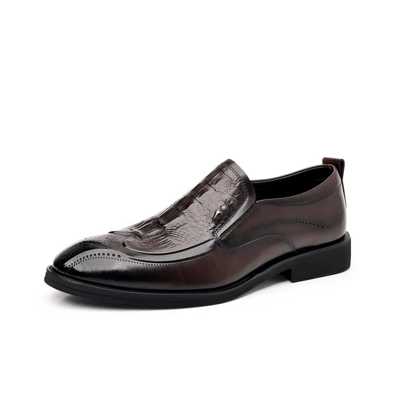 Bull charm Dress Shoes Men Low Top-6