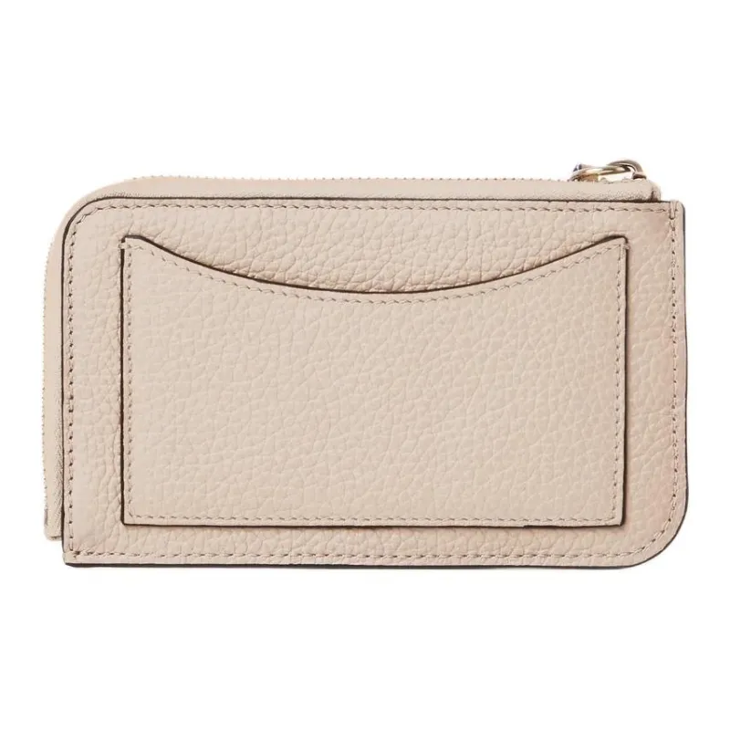 Chloe Grained Calfskin Coin Purses Wallets Small Size Women's Cement Pink-1