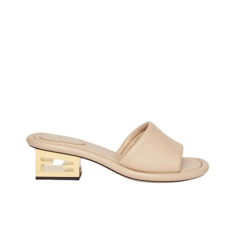 FENDI Ff Baguette Motif Wide-Band Slides Women's-1