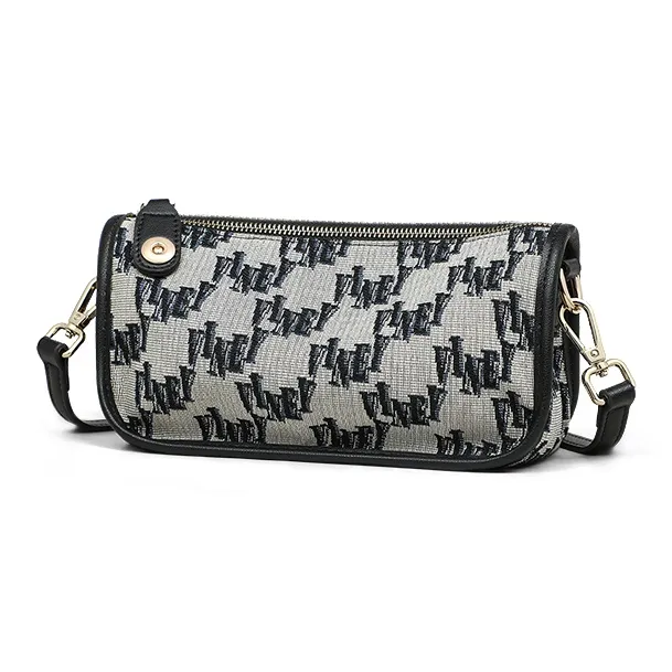 VINEY Fabric Shoulder Bag Trumpets Women's Extreme Night Black-3