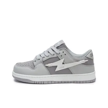 BKAE Slip Resistant Water Resistant Low Top Skateboard Shoes Unisex Gray
