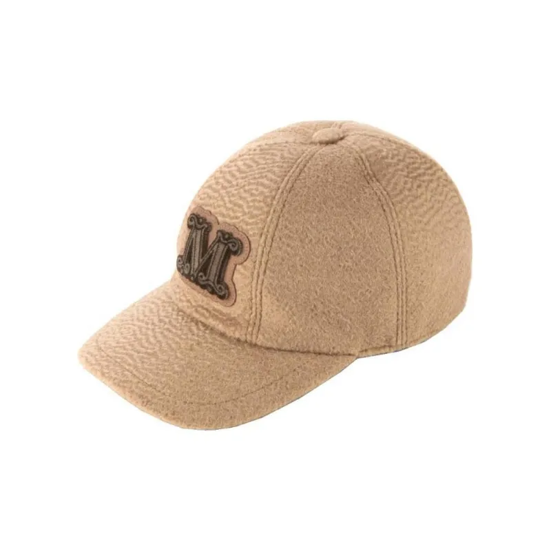 MaxMara Camel Hair Baseball Caps Women's Brown-0