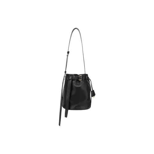MOSCHINO Sheepskin Bucket Bags Shoulder Bags Women's Black