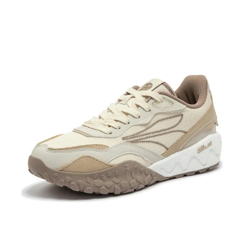 361° Crunchy Biscuit 2 Anti Slip Wear Resistant Low Top Chunky Sneakers Women's Sago-1