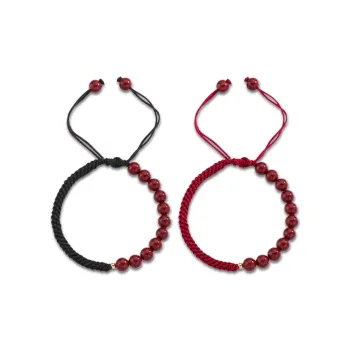 LuluCanaan Reconstructed Cinnabar Jade Bracelets Unisex