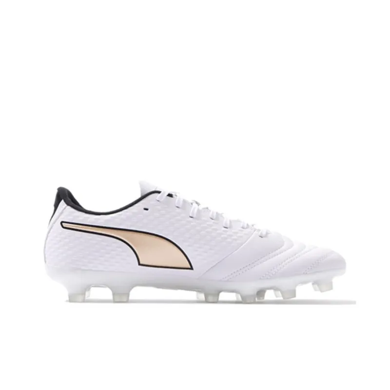 PUMA King Mirai Anti Slip Wear Resistant Soccer Shoes Unisex White-1