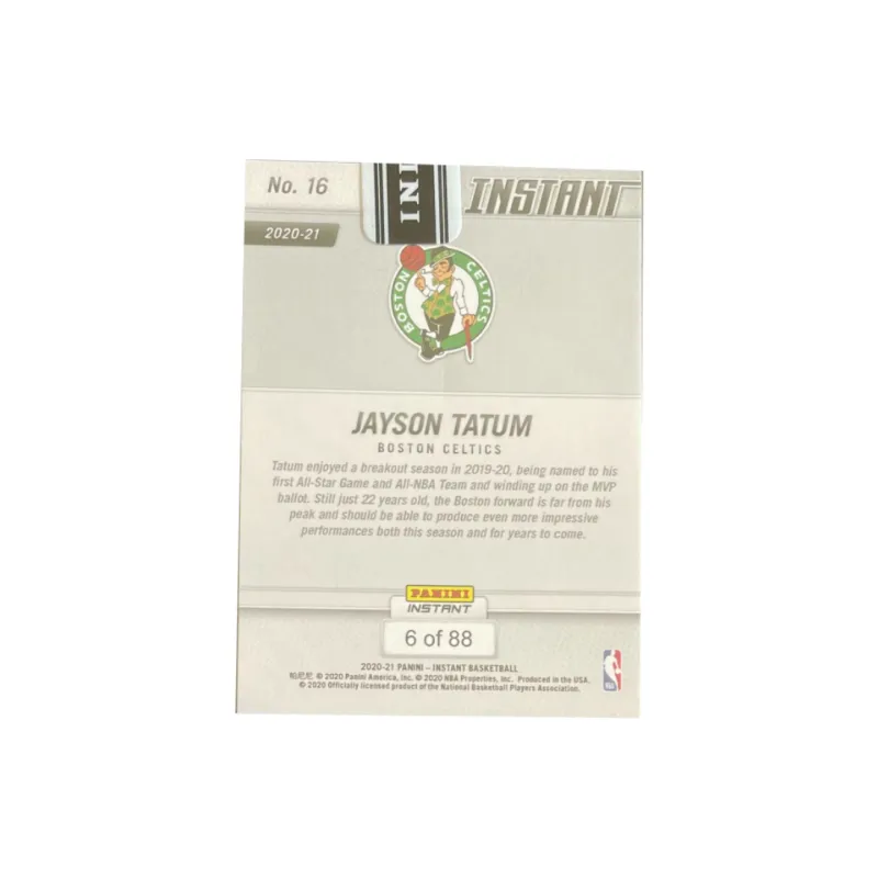 PANINI Instant Celtics Moment Jayson Tatum Rabbit 6 Of 88 Sealed Pack Player Card Product Access Sports Cards 1 Pc-1