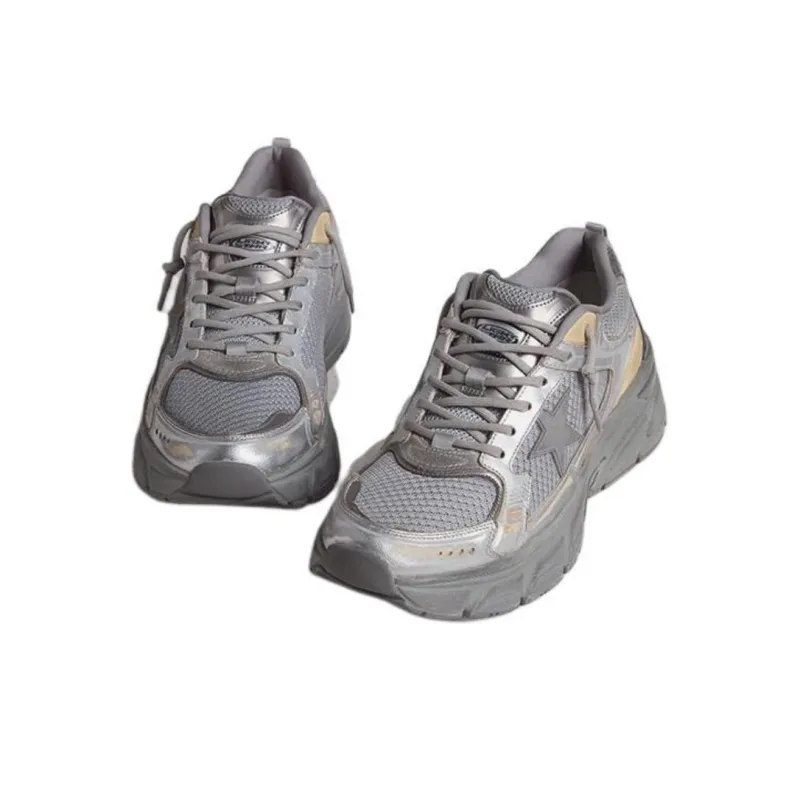 Golden Goose Lightstar Low Top Casual Shoes Women's Silver-2