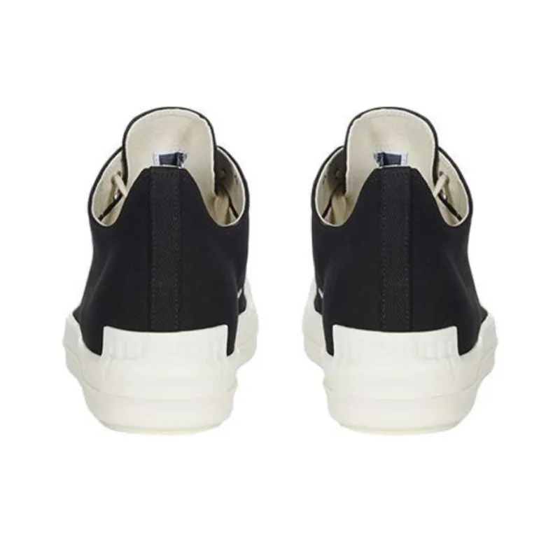 Rick Owens DRKSHDW Porterville Mid Top Canvas Shoes Men's Black-3