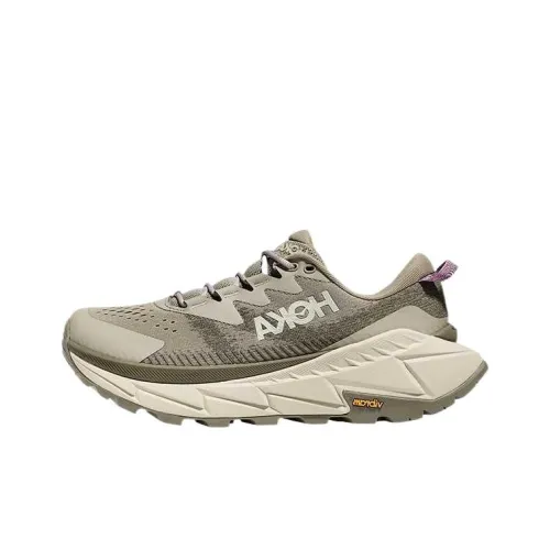 HOKA ONE ONE Breathable And Wear resistant Low Top Trekking Shoes Women's Wheat Green/Ceramic Cyan