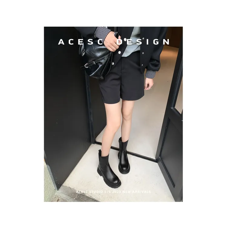 ACESC Short Chelsea Boots 4.7cm Women's Black-7