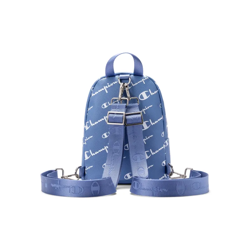 Champion Synthetic Leather, Textile Backpack Small Size Unisex Caesar Blue/Black-3