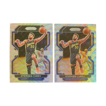 PANINI 2021 22 Panini Prizm Warriors, Stephen Curry, Silver Wave, Player Card, Card Product Access Sports Cards 2 Pcs
