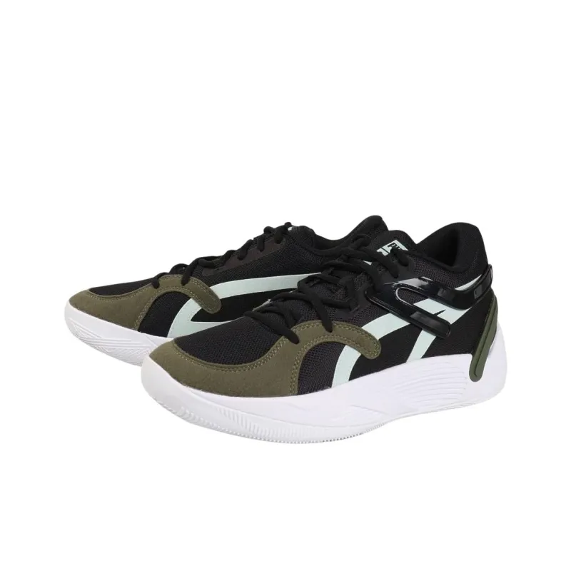 PUMA Trc Blaze Slip Resistant, Abrasion Resistant Cushioning Low Top Basketball Shoes Men's Green-2