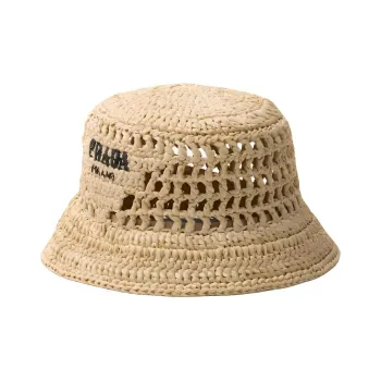 PRADA Raffia Bucket Hat
