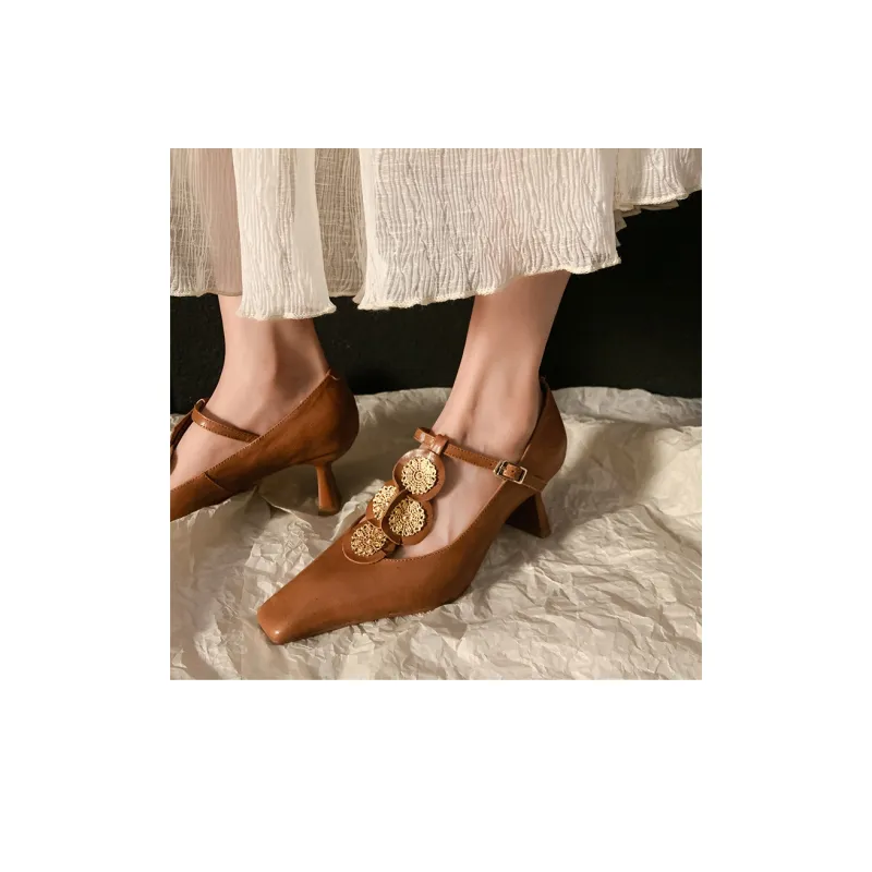 Naiyee Slim Heel High Heels 6cm Women's-19
