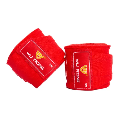 Wurong Boxing Accessories Muay Thai And Boxing Hand Wraps With Wrist Support Unisex 3M Red