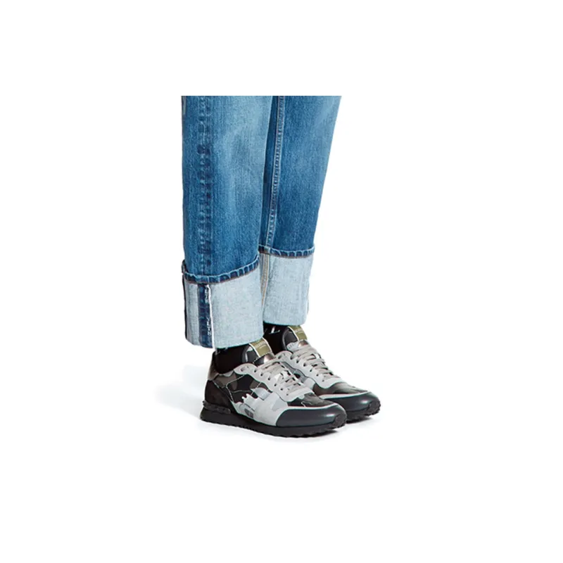 Valentino Rockrunner Rockstud Lace 'Grey Black Camo'-5