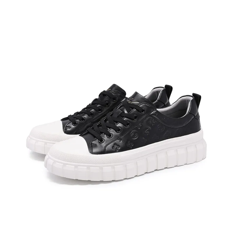 Satchi Skateboard Shoes Men Low Top Black-2