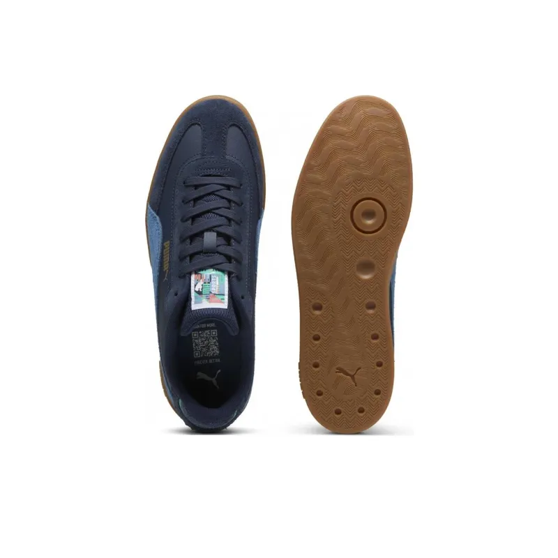 PUMA Club Anti Slip Wear Resistant Low Top Skateboard Shoes Men's Blue-3