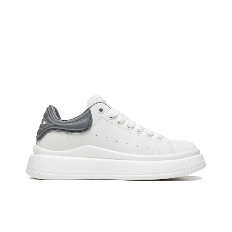 CEDAR HAN Small White Shoes Cushioning Wear Resistant Low Top Skateboard Shoes Unisex-9