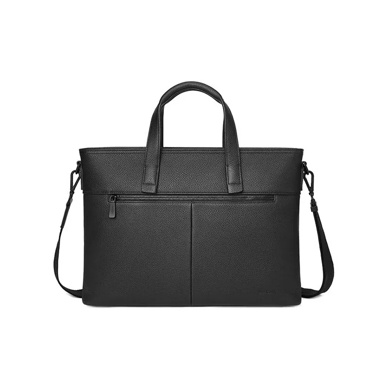 PIERRE CARDIN Top Grain Cow Leather Briefcase Regular Men's Black-3
