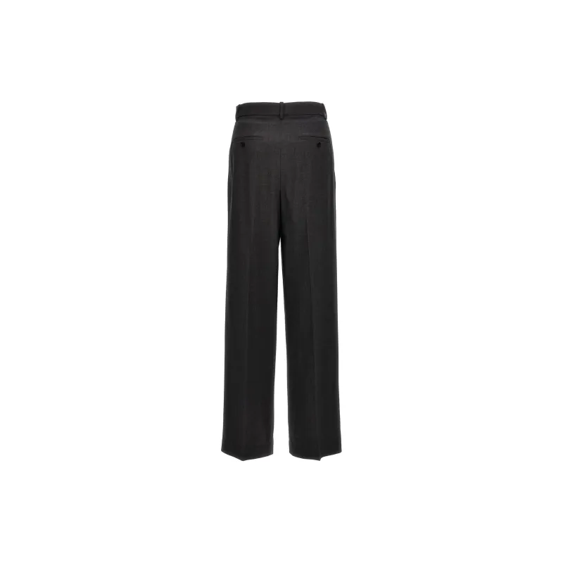 THEORY Double Pleated Loose Leg Pants-1