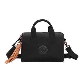 Kipling Polyamide Handbag, Shoulder Bag, Crossbody Bag Small Size Women's Black & Rose Gold