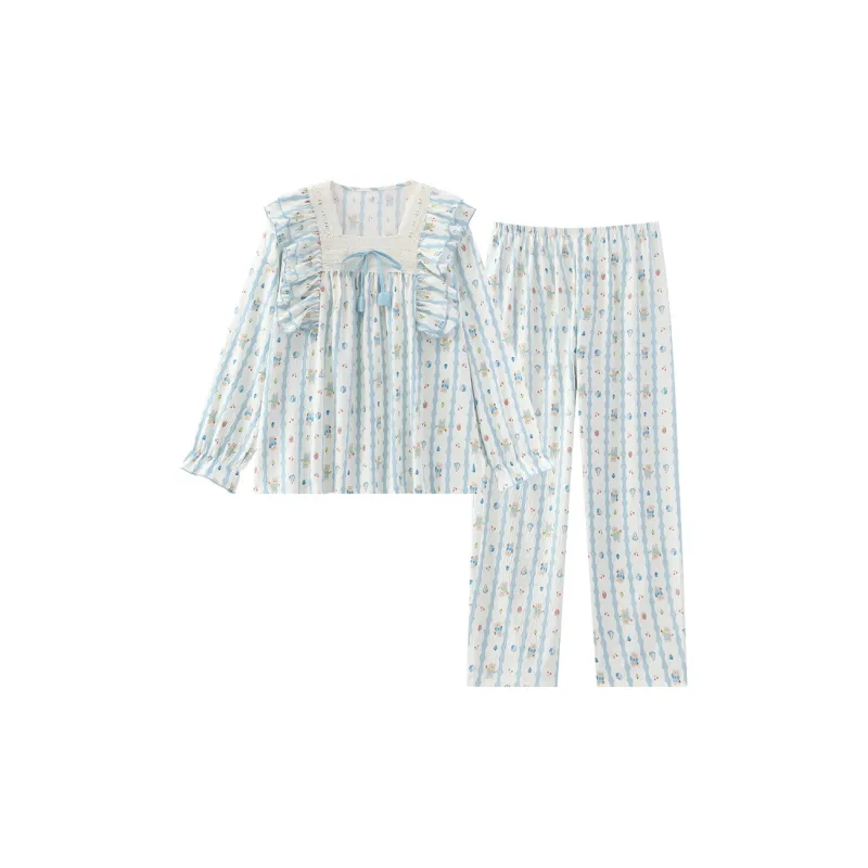O'MESIK Pajama Set Women's Blue-0