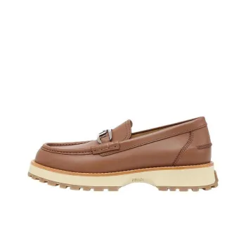 FENDI O'Lock Loafers Men's Brown