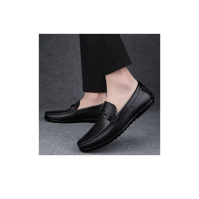 Bull charm Gommino Loafers Men White-3