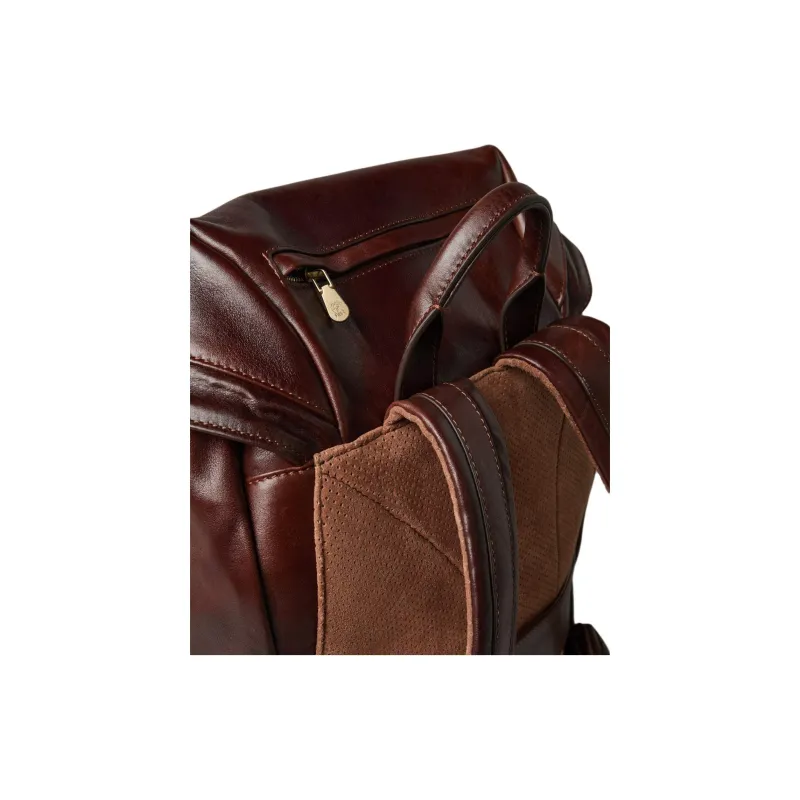 Brunello Cucinelli Calfskin Backpack Men's Dark Purple Red-2