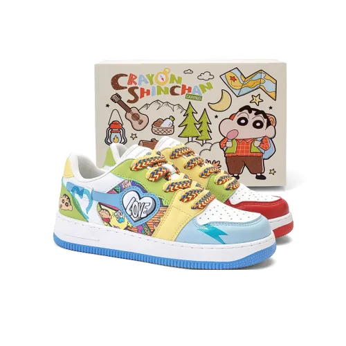 Crayon Shinchan Skateboard Shoes Unisex Low-Top Mismatched