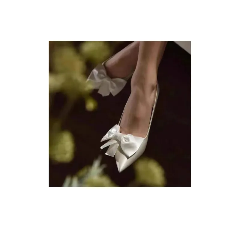Xingdiman Slim Heel High Heels 8cm Women's White-4